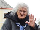 Jiina Vejnarov z Lhoty pod Hoikami oslavila sto let 24. dubna 2016.