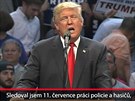 Donald Trump se peekl pi projevu