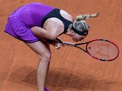 POOOOJ! Petra Kvitov a jej radost v osmifinle turnaje ve Stuttgartu.