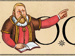 Doodle z roku 2013 u pleitosti 467. vro narozen Tycha Brahe