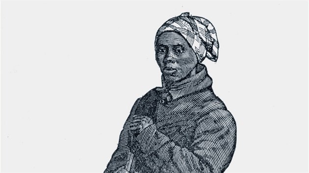 Černošská bojovnice proti otrokářství Harriet Tubmanová na dřevořezu z roku 1869.