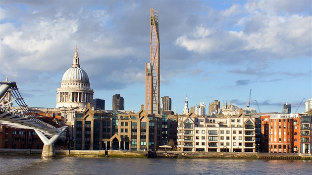 V Londýně se chystají ke stavbě Oakwood Tower, nejvyššího dřevěného mrakodrapu na světě.