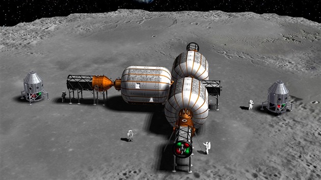 Lunární základna sestavená z rozkládacích a nafukovacích modulů Bigelow B330. Měla by poskytnout téměř 100 metrů krychlových hermetizovaného pracovního a obytného prostoru.