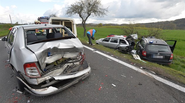 Dopravn nehoda u Borov na Klatovsku. (25. dubna 2016)