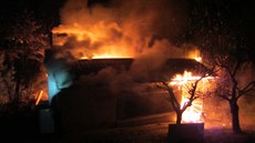 Poár chatky ve zlínské ásti Kudlov.