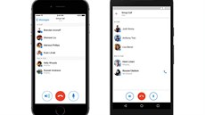Skupinové hovory prost�ednictvím aplikace Facebook Messenger.