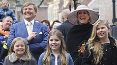 Nizozemský král Willem-Alexander, královna Máxima a jejich dcery: princezna...