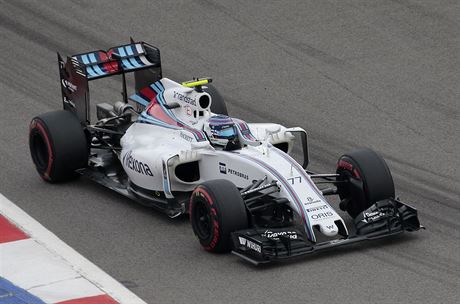 Valtteri Bottas z Williamsu bhem kvalifikace na Velkou cenu Ruska.