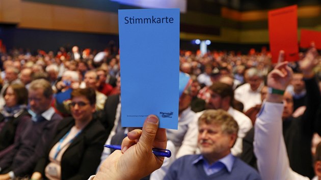 Ve Stuttgartu skončil sjezd pravicové strany Alternativa pro Německo. (30. dubna 2016).
