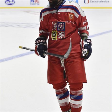 Richard Jarek v dresu esk hokejov reprezentace.