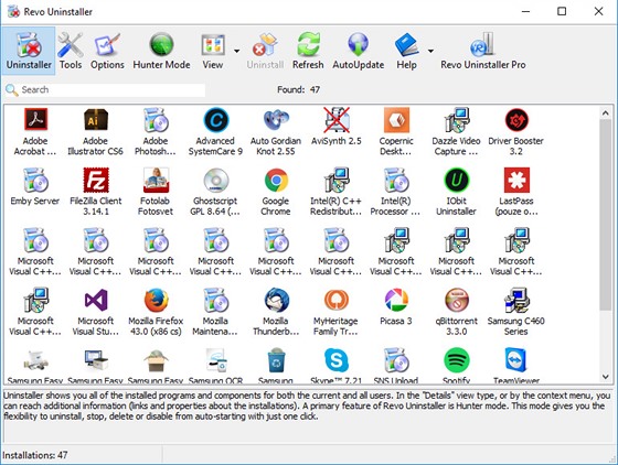 Revo Uninstaller Freeware