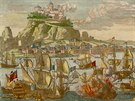 V roce 1704 probíhaly u Gibraltaru tuhé námoní bitvy mezi Británií a...