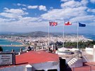Vlajky Británie, Gibraltaru a EU na Gibraltaru