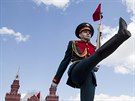 Nácvik na pehlídku ke Dni vítzství v Moskv