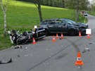 Nehoda se stala mezi obcemi Vadkov a Smde na Prachaticku.