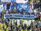 Jsme a budeme v Evrop. Poláci protestují ve Varav proti krokm vlády a...