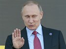Vladimír Putin bhem Velké ceny Ruska formule 1.