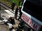 Hasi�i vypro��ovali kon�, kter�mu se na �elezni�n�m p�ejezdu v �eporyj�ch...
