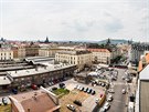 Pohled z budovy Florentina na lokalitu, kde vyroste první etapa projektu jménem...