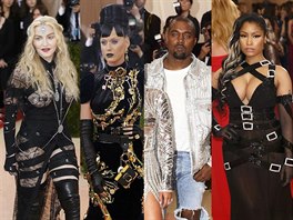 Madonna, Katy Perry, Kanye West a Nicki Minaj