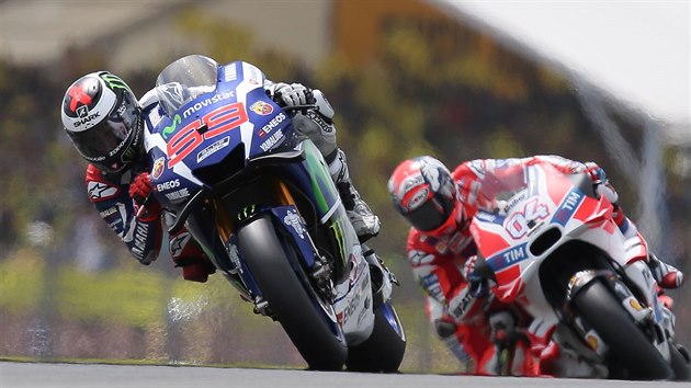 panl Jorge Lorenzo na ele zvodu kategorie Moto GP ve francouzskm Le Mans.