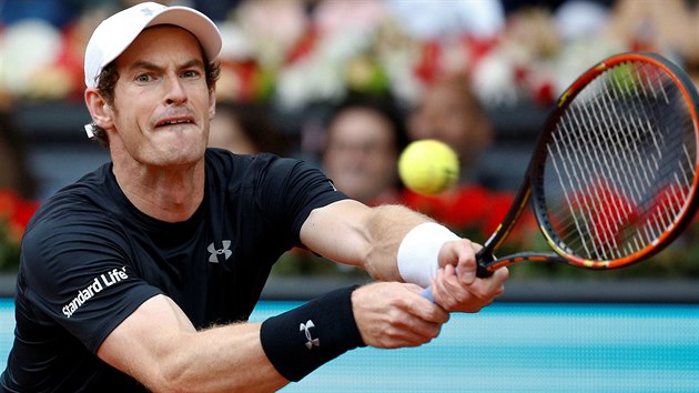 Brit Andy Murray ve finle turnaje na madridsk antuce.