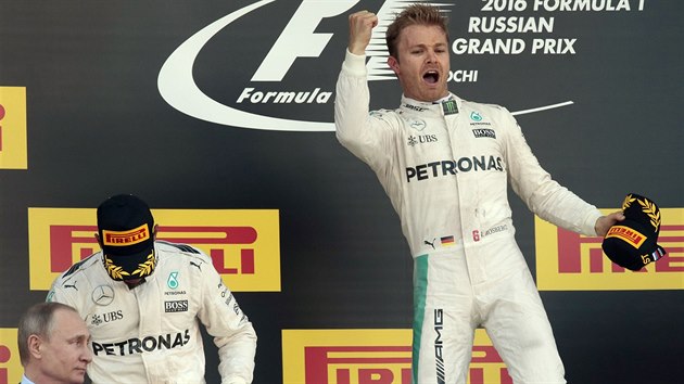 Radost Nica Rosberga, smutek Lewise Hamiltona a pihlen ruskho prezidenta Vladimra Putina.