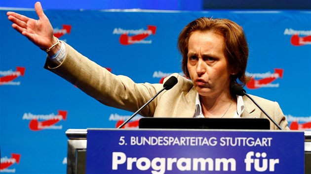 Beatrix von Storch hovo na stranickm kongresu Alternativy pro Nmecko.