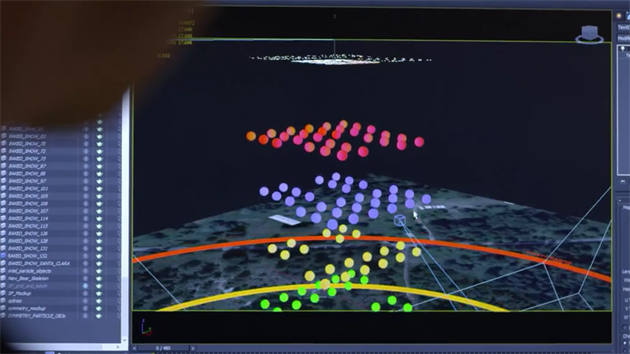 Stovka dron byla zen zrove. O koordinaci se star software sledujc polohu kadho jednotlivho dronu.