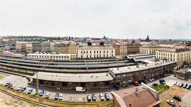 Pohled z budovy Florentina na lokalitu, kde vyroste prvn etapa projektu jmnem Central Business District.