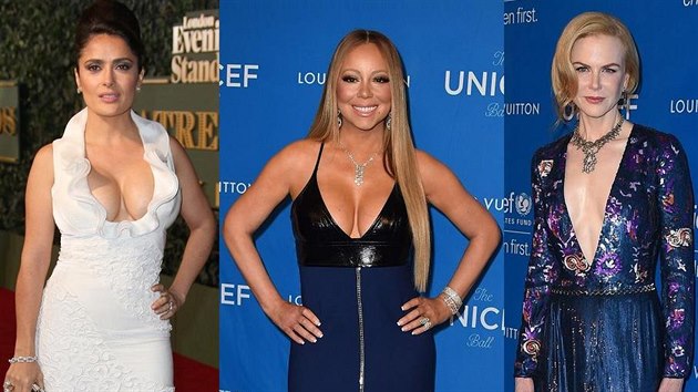 Salma Hayeková, Mariah Carey a Nicole Kimdanová