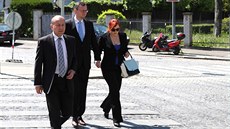 Expremiér Petr Nečas s manželkou Janou se zúčastnili recepce na ruské ambasádě...
