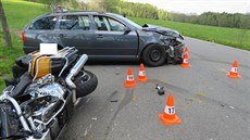 Nehoda se stala mezi obcemi Vadkov a Smědeč na Prachaticku.