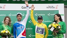 DVA NEJLEPÍ. Nairo Quintana (vpravo) a Thibaut Pinot na závod Kolem Romandie.