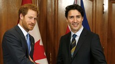 Britský princ Harry a kanadský premiér Justin Trudeau (Toronto, 2. kvtna 2016)