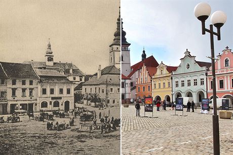 Centrum Pelhimova kolem roku 1890 a v souasnosti
