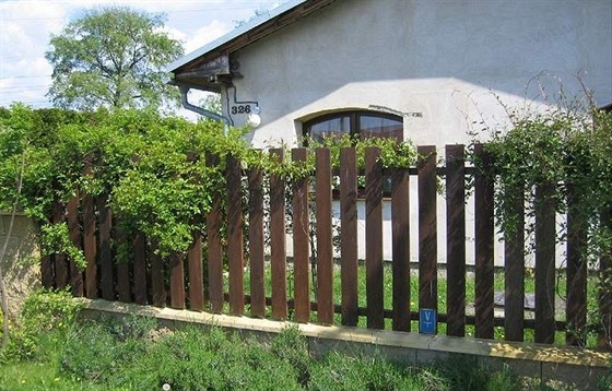 Klasický venkovský plot popnutý rostlinami lépe zapadá do krajiny.