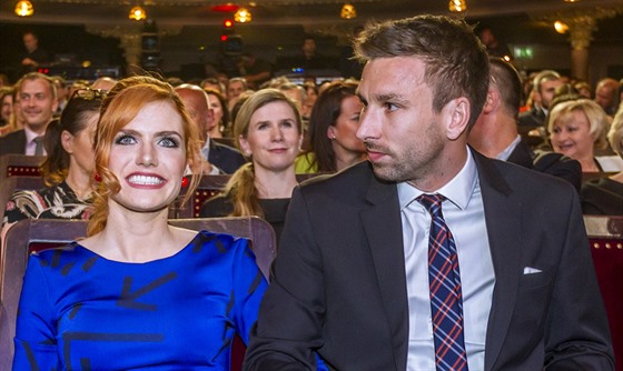 Gabriela Soukalová a Petr Koukal na vyhlášení českého Biatlonisty roku