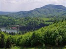 Vindachtské jezero. V pozadí Sitno