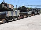 Americké tanky Abrams v Gruzii