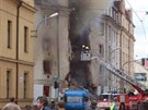 V�buch plynu a n�sledn� po��r �in�ovn�ho domu na ulici Tr�n� v Brn� m�l v roce...