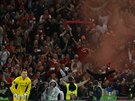 Fanouci Liverpoolu slaví gól do sít Sevilly ve finále Evropské ligy v...