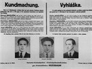 Vyhlka z kvtna 1944 oznamujc vydn zatykae na protinacistick odboje...