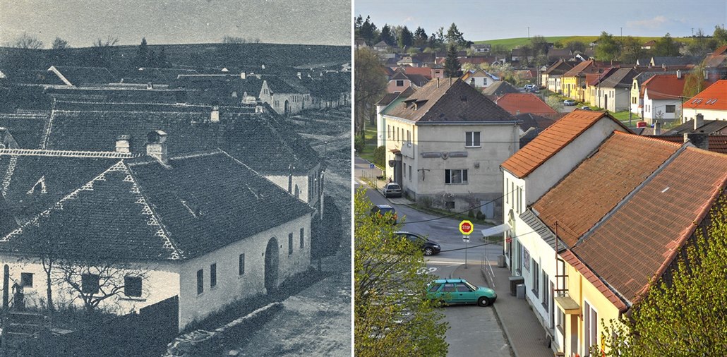 Stará �í�e. Kombinace historického a dne�ního pohledu.