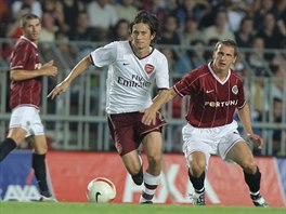 PROTI SPART. V pedkole Ligy mistr v roce 2007 narazil Rosický na svj...