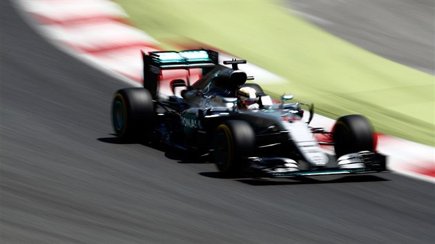 Lewis Hamilton bhem kvalifikace na Velkou cenu panlska