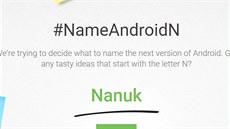 Google ádá o pomoc s názvem Androidu N.