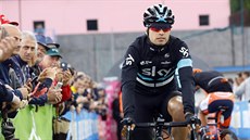 Mikel Landa z týmu Sky p�ed startem �esté etapy Gira.