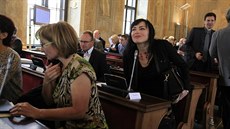 Klára Liptáková (KDU-�SL) na úterním jednání brn�nského zastupitelstva poprvé...