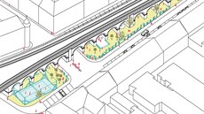 Návrh projektu oživující prostor pod Negrelliho viaduktem.